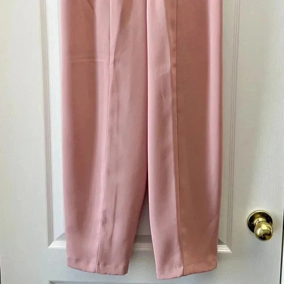 Topshop Trousers High Waisted Tapered  Leg Dress Pants Blush Pink Size 4 NWT - Picture 10 of 16